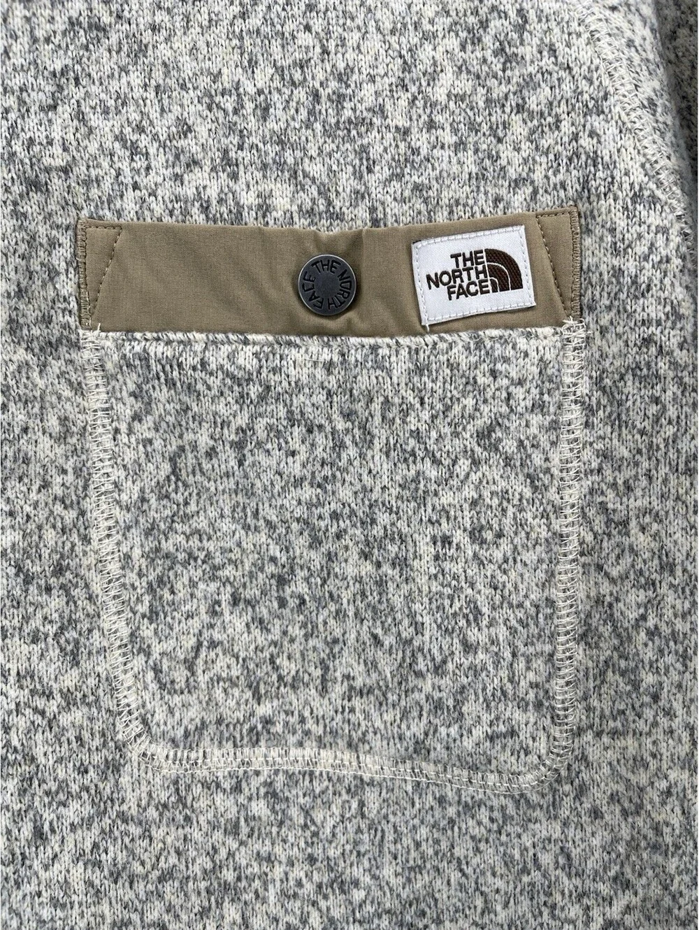 The North Face Men’s L Full Zip Sweater Fleece Jacket Gray Outdoor Coat